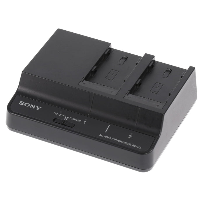 【中古品】SONY BC-U2 バッテリーチャージャー(バッテリーパック2個付属)