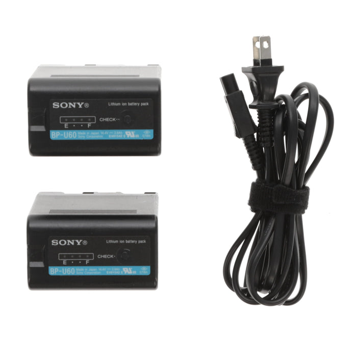 【中古品】SONY BC-U2 バッテリーチャージャー(バッテリーパック2個付属)