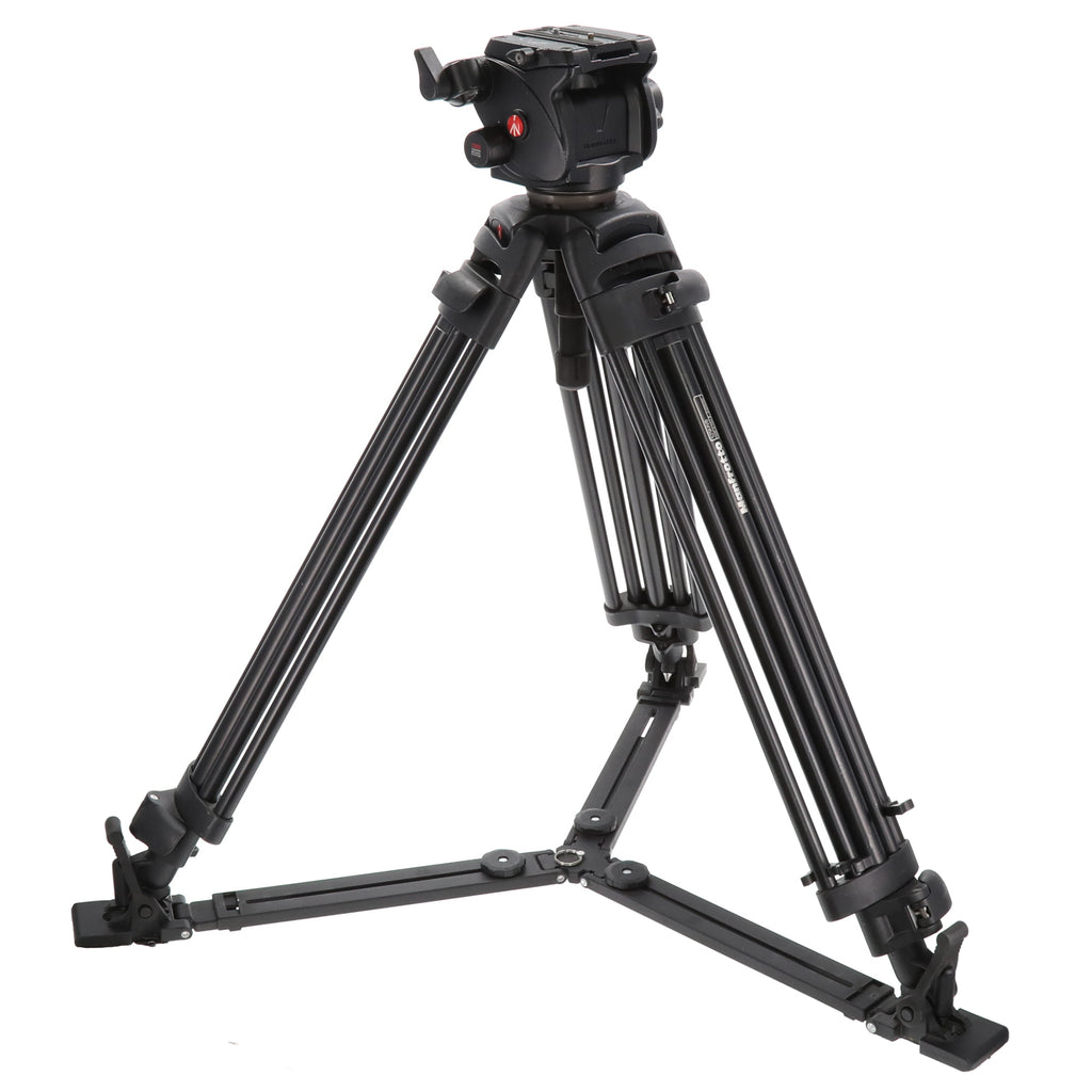 中古品】Manfrotto 503HDV + 525MVB ビデオ三脚キット(ジャンク品