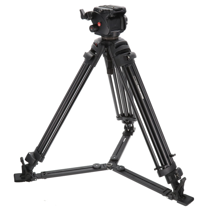 【中古品】Manfrotto 503HDV + 525MVB ビデオ三脚キット(ジャンク品)