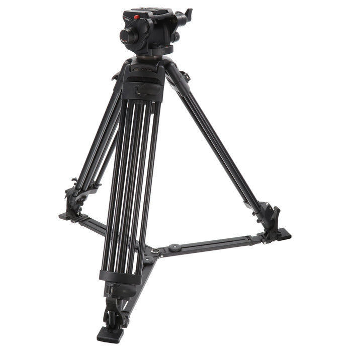 【中古品】Manfrotto 503HDV + 525MVB ビデオ三脚キット(ジャンク品)
