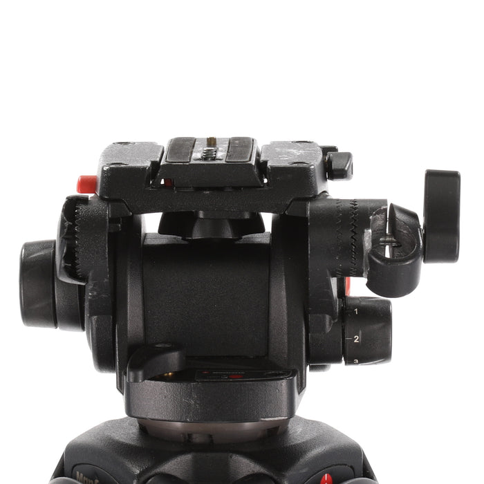 【中古品】Manfrotto 503HDV + 525MVB ビデオ三脚キット(ジャンク品)