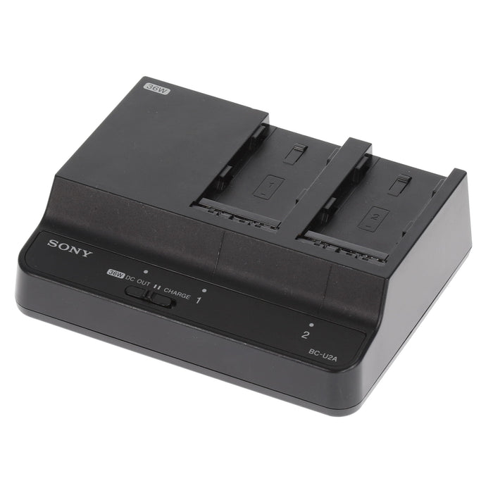 中古品】SONY BC-U2A バッテリーチャージャー(バッテリーパック2個付属
