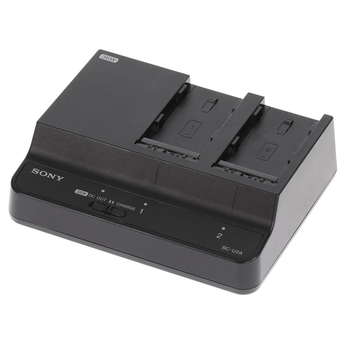 【中古品】SONY BC-U2A バッテリーチャージャー(バッテリーパック2個付属)