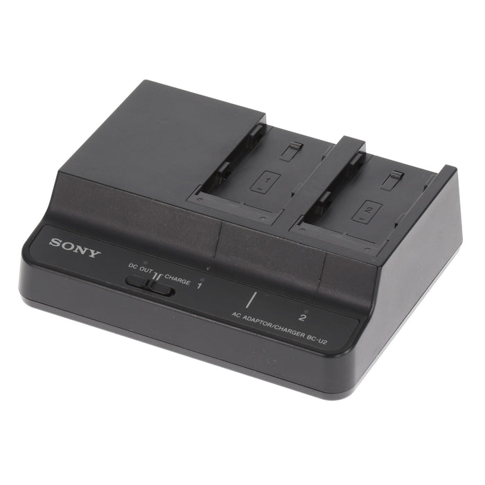 【中古品】SONY BC-U2 バッテリーチャージャー(バッテリーパック2個付属)