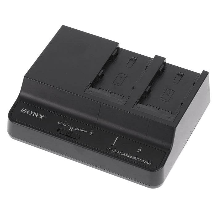 【中古品】SONY BC-U2 バッテリーチャージャー(バッテリーパック2個付属)