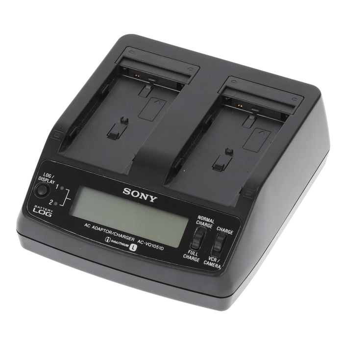 【中古品】SONY AC-VQ1051D ACアダプター/チャージャー(バッテリーパック2個付属)