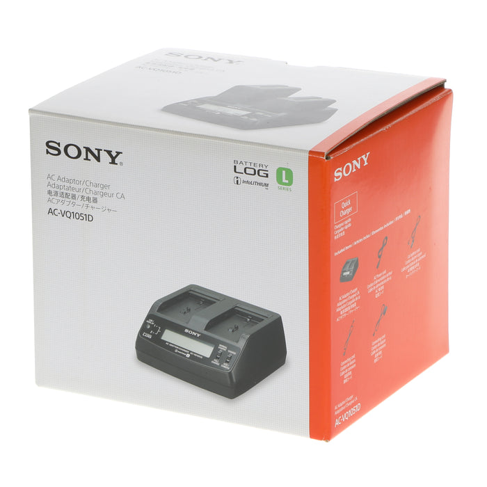 【中古品】SONY AC-VQ1051D ACアダプター/チャージャー(バッテリーパック2個付属)
