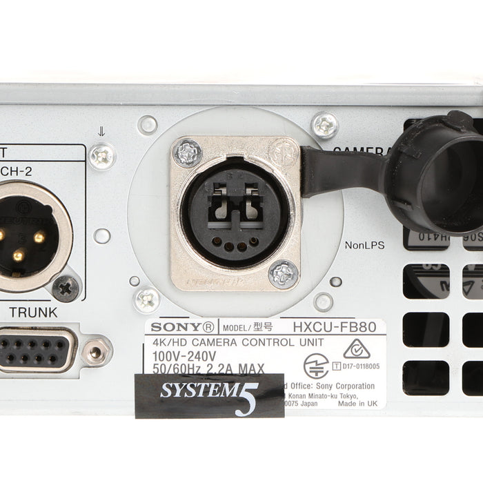 【中古品】SONY HXC-FB80K + HXCU-FB80 HDポータブルカメラ(VF、20倍レンズ、コントロールユニット付属)