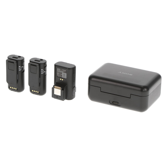 【中古品】SONY ECM-W3 ワイヤレスマイクロホン（レシーバー×1、マイク×2、充電ケース）