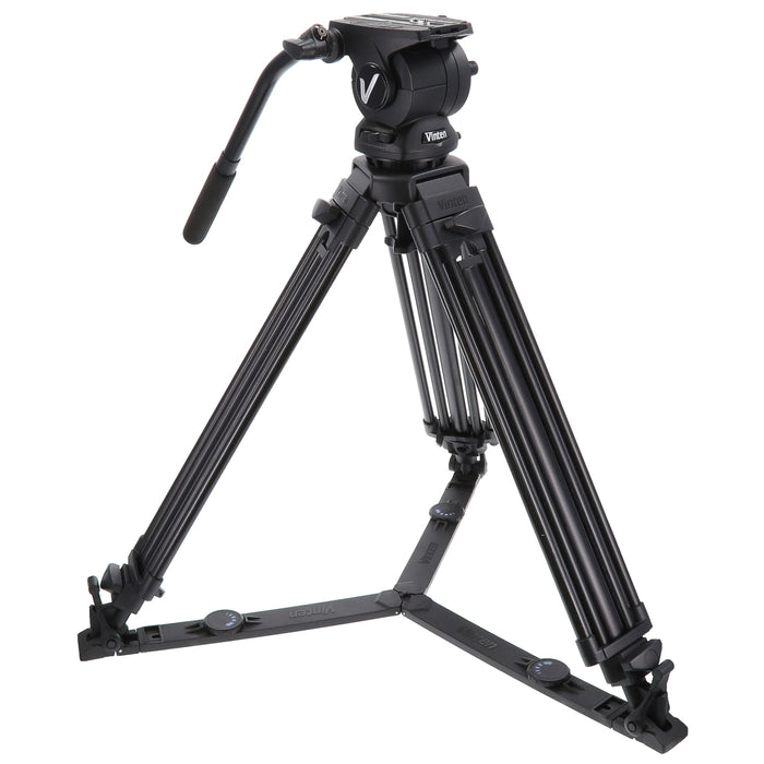 【中古品】Vinten V8AS-AP2F Vision8ASセットパッケージ(アルミ製三脚/グランドスプレッダー)