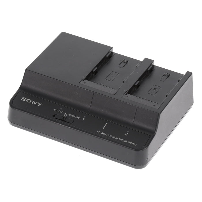 【中古品】SONY BC-U2 バッテリーチャージャー(バッテリーパック2個付属)