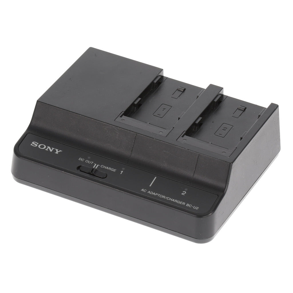 中古品】SONY BC-U2 バッテリーチャージャー(バッテリーパック2個付属