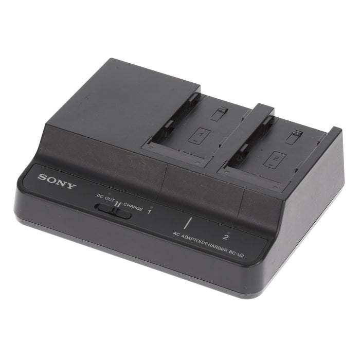 【中古品】SONY BC-U2 バッテリーチャージャー(バッテリーパック2個付属)