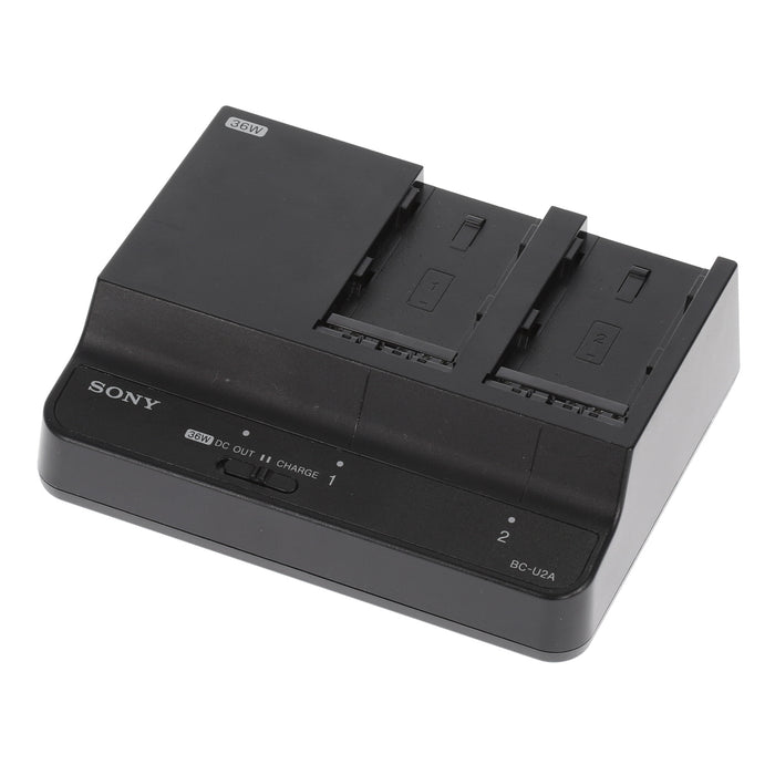 【中古品】SONY BC-U2A バッテリーチャージャー(バッテリーパック2個付属)