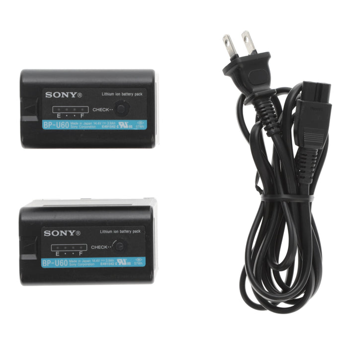 中古品】SONY BC-U2A バッテリーチャージャー(バッテリーパック2個付属