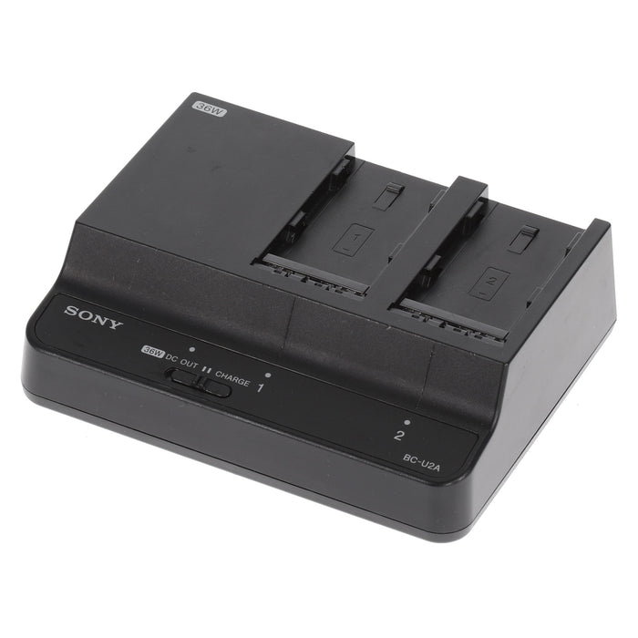 【中古品】SONY BC-U2A バッテリーチャージャー(バッテリーパック2個付属)