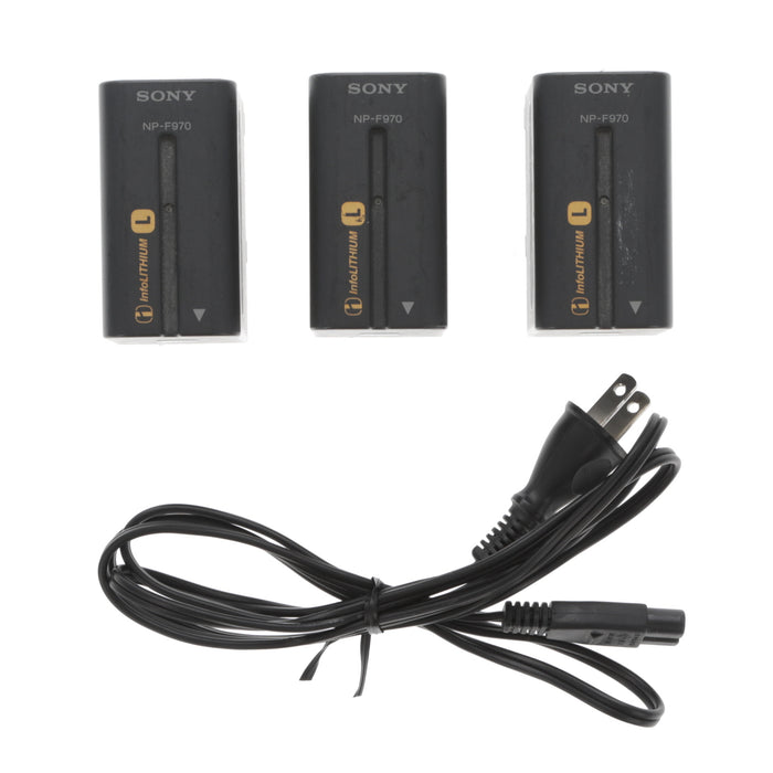【中古品】SONY AC-VQ1051D ACアダプター/チャージャー(バッテリーパック3個付属)