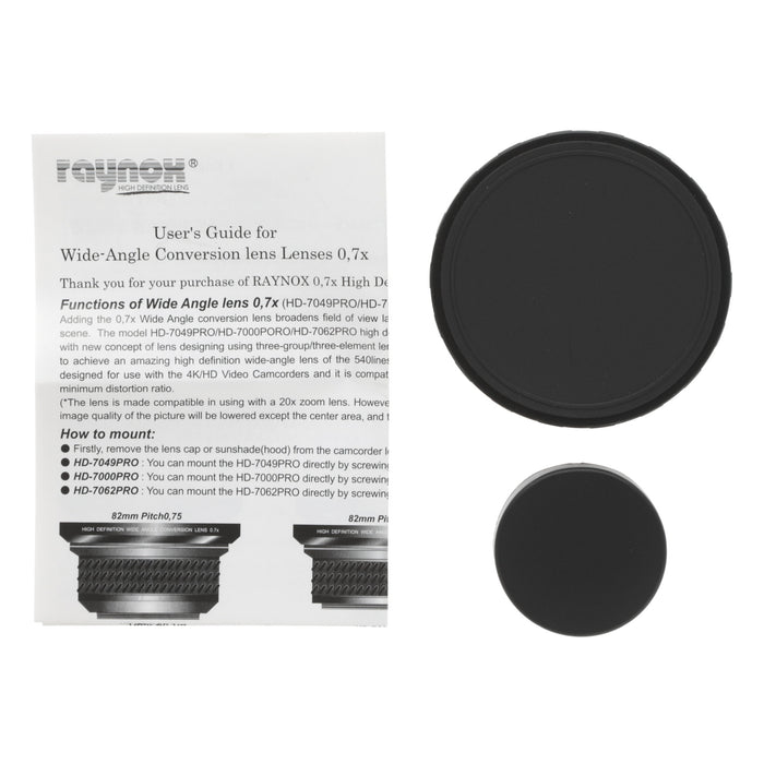 【中古品】raynox HD-7049PRO ワイドコンバージョンレンズ(0.7倍/49mm)