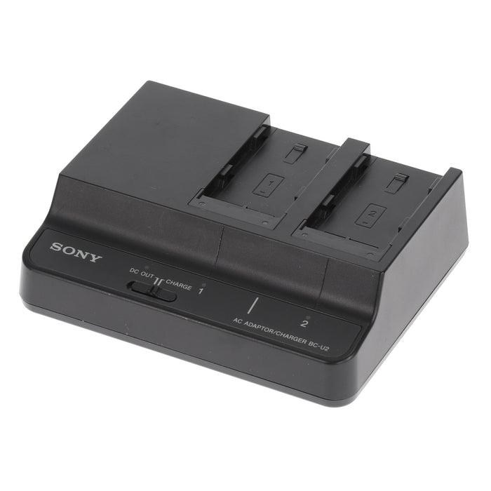 【中古品】SONY BC-U2 バッテリーチャージャー(バッテリーパック2個付属)