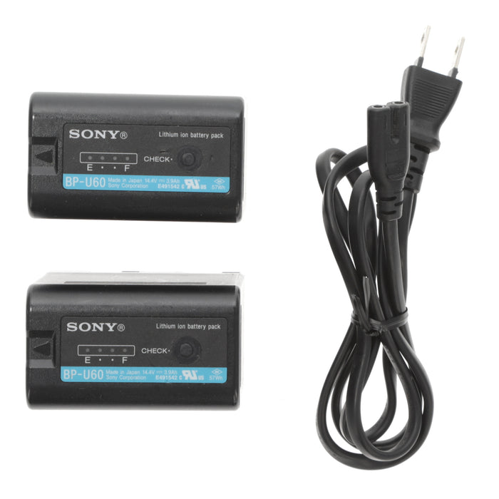 中古品】SONY BC-U2 バッテリーチャージャー(バッテリーパック2個付属