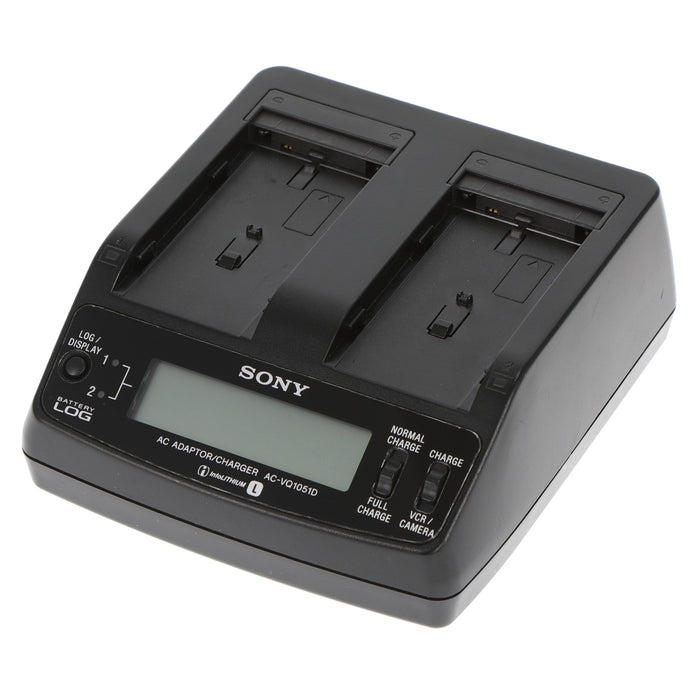 【中古品】SONY AC-VQ1051D ACアダプター/チャージャー(バッテリーパック2個付属)