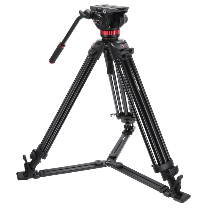 【中古品】Manfrotto MVH502AH + 546GB 三脚キット(ジャンク品)