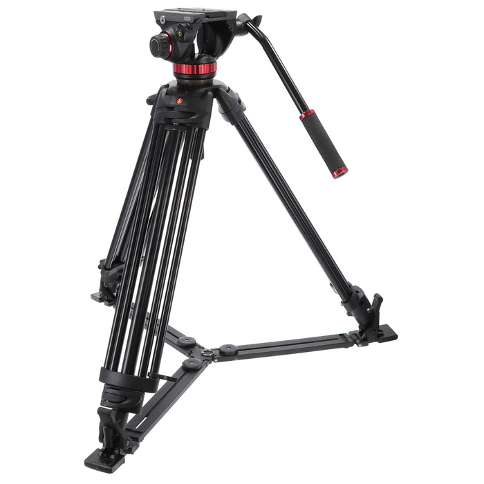 【中古品】Manfrotto MVH502AH + 546GB 三脚キット(ジャンク品)