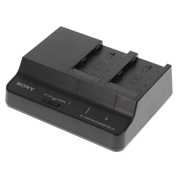 【中古品】SONY BC-U2 バッテリーチャージャー(バッテリーパック2個付属)