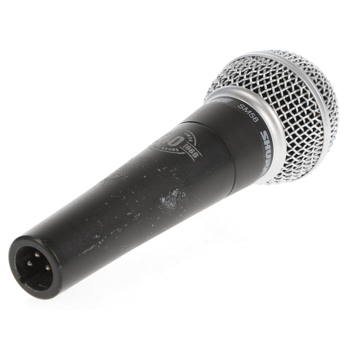 【中古品】SHURE SM58 ダイナミック型ハンドヘルドマイクロホン(40周年記念モデル/スイッチ無)