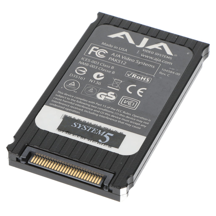 【中古品】AJA Video Systems PAK512 512GB SSD Module