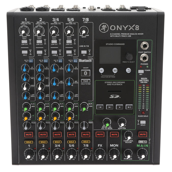 【中古品】MACKIE ONYX8 8チャンネル・プレミアム・ アナログUSBミキサー