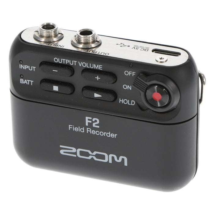 【中古品】ZOOM F2/B ラベリアマイク付きフィールドレコーダー（ブラック）