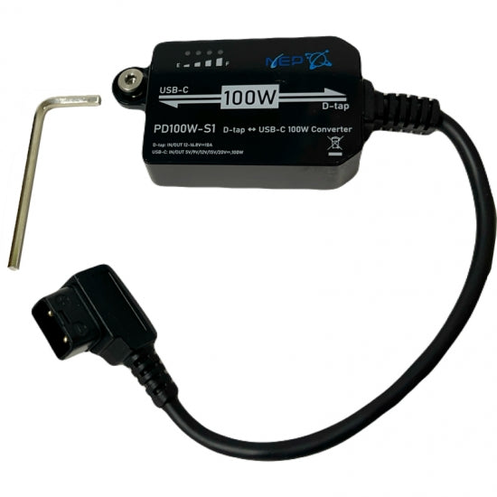 NEP PD100W-S1 パワータップ(D-tap)→USB-C(PD100W)出力ケーブル