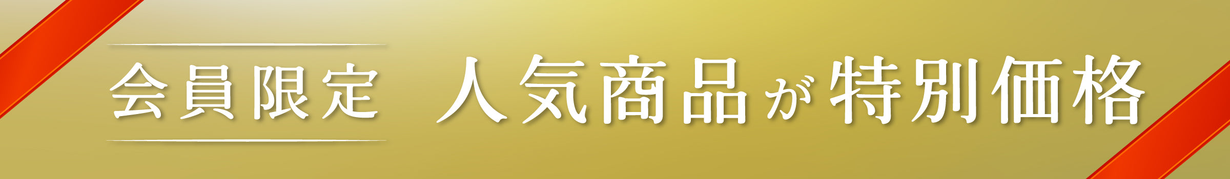  会員限定　人気商品が特別価格