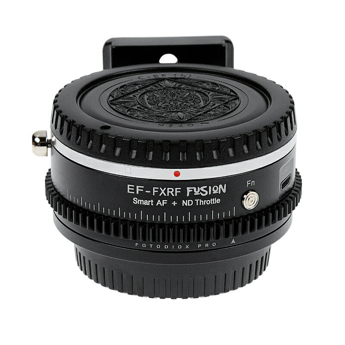 Fotodiox EF-FXRF-FSN-ND 電子マウントアダプター EF-FXRF-FSN-ND(キヤノンEFマウントレンズ → 富士フイルムXマウント変換) 可変式NDフィルター(ND4-256)内蔵、ファンクションボタン搭載