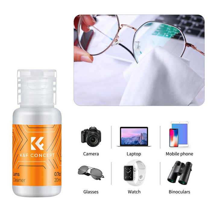 K&F CONCEPT KF-C10L クリーナー液 20ml レンズ・イメージセンサー・メガネ・スマートフォン・モニター用