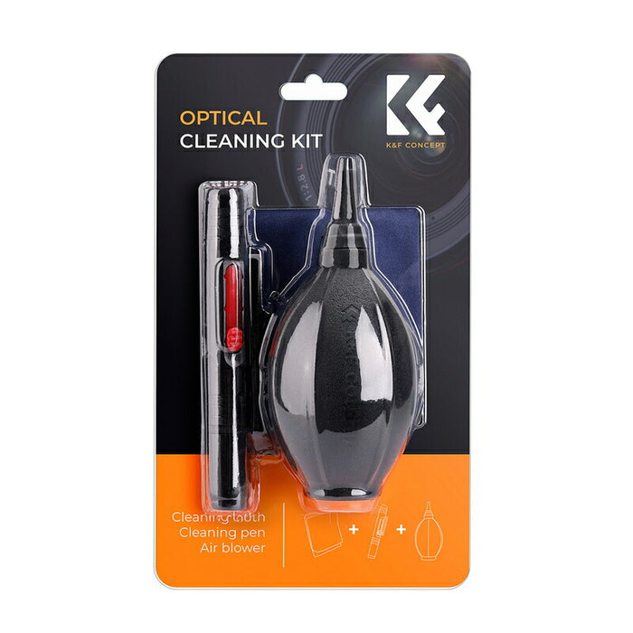 K&F CONCEPT KF-CBPCK レンズクリーニング 3in1 キット(ペン・ブロア・クロス)