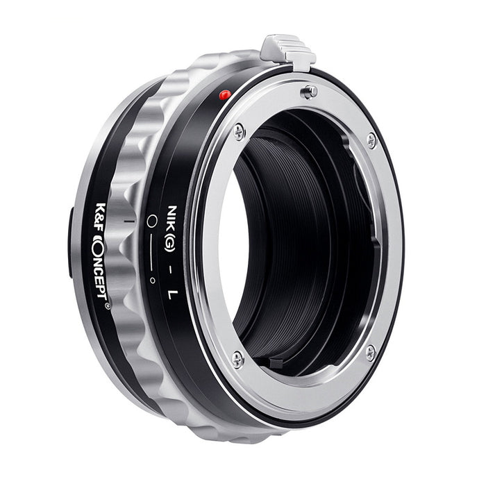 K&F CONCEPT KF-NGL レンズマウントアダプター KF-NGL(ニコンFマウント(Gタイプ対応)レンズ → Lマウント変換) 絞りリング付き