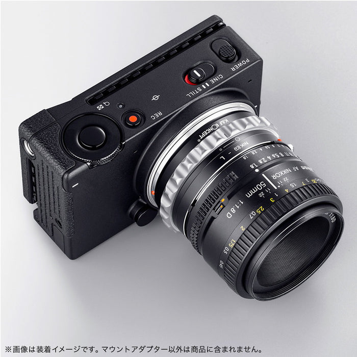 K&F CONCEPT KF-NGL レンズマウントアダプター KF-NGL(ニコンFマウント(Gタイプ対応)レンズ → Lマウント変換) 絞りリング付き