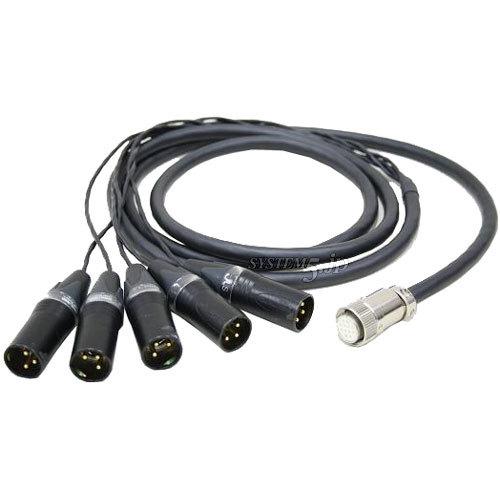 Sanken WSC-535/2.0 WMS-5用マイクケーブル(2m/12Pメス-XLR3Pオス×5