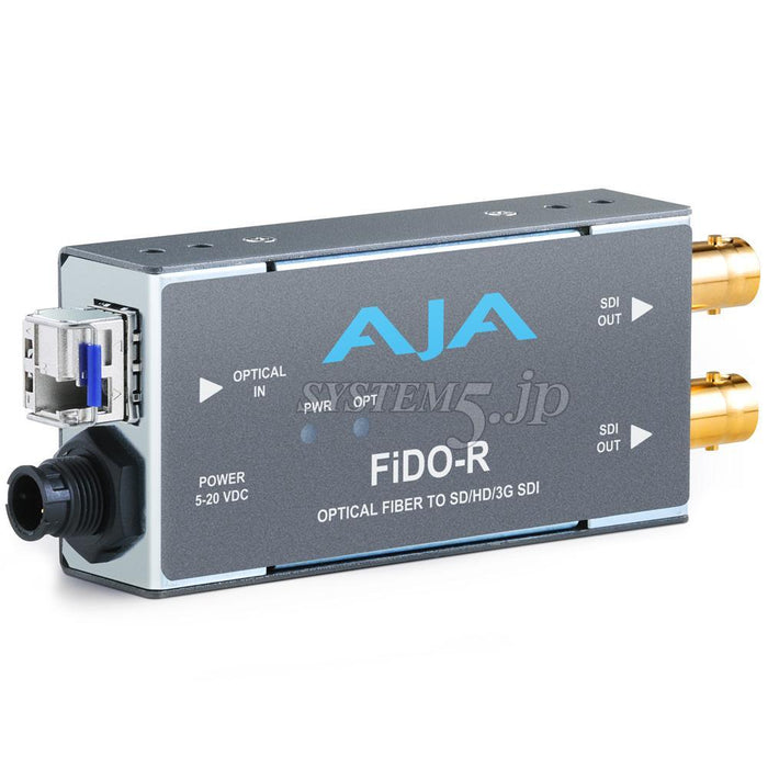 AJA Video Systems FiDO-R シングル光ファイバー→SDIコンバータ(デュアルSDI出力)