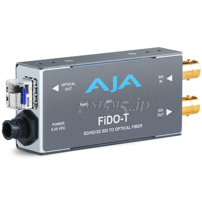 AJA Video Systems FiDO-T シングルSDI→光ファイバーコンバータ(ルーピングSDI出力)