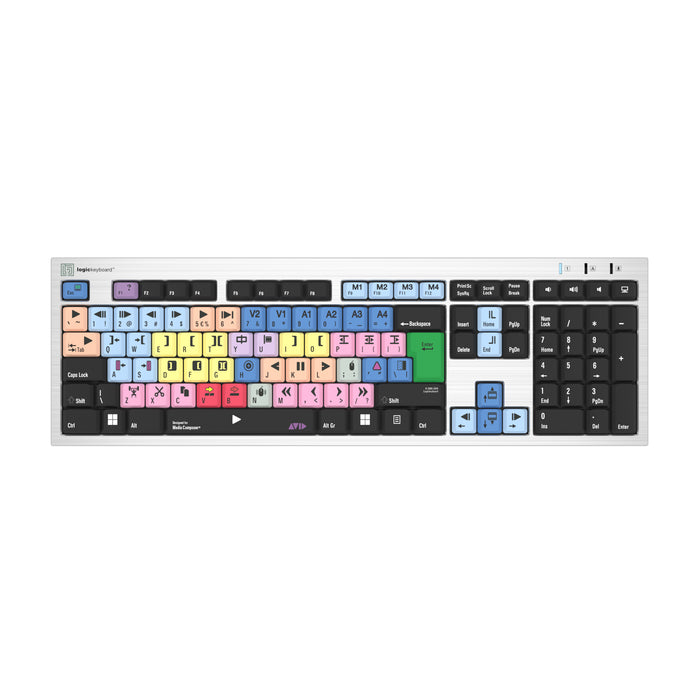 Logickeyboard LKBU-MCOM4-AJPU-US Avid Media Composer用USBキーボード(スリムライン/US配列/Windows用)