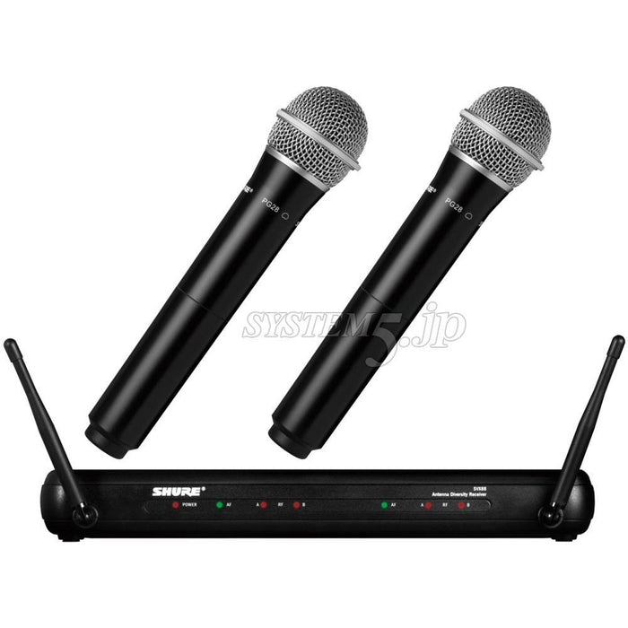 SHURE SVX288/PG28-JB SVX ハンドヘルド型デュアルワイヤレスパッケージ(PG28、B型)