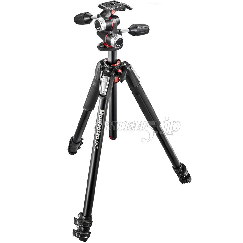 『美品』マンフロット　MK055XPRO3-3W Manfrotto MK055XPRO3-3W Aluminum Tripod with 3-Way MK055XPRO3-3W