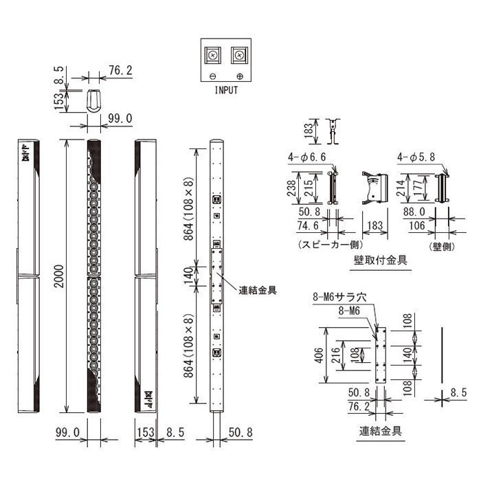 JBL CBT 200LA-1 コラムスピーカー(ブラック) - 業務用撮影