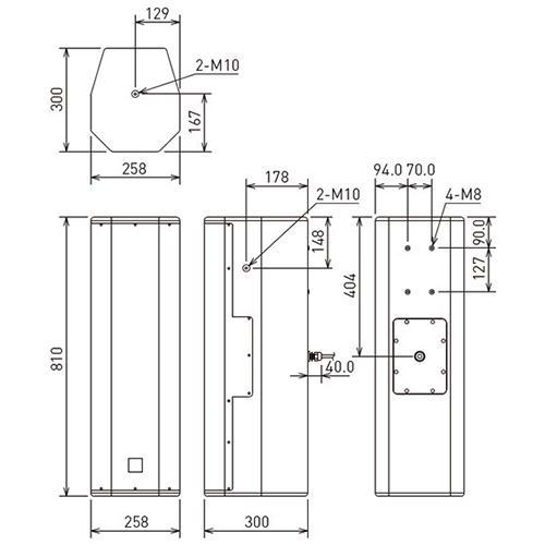 JBL CWT128 2-Wayフルレンジ設備用スピーカー(ブラック)