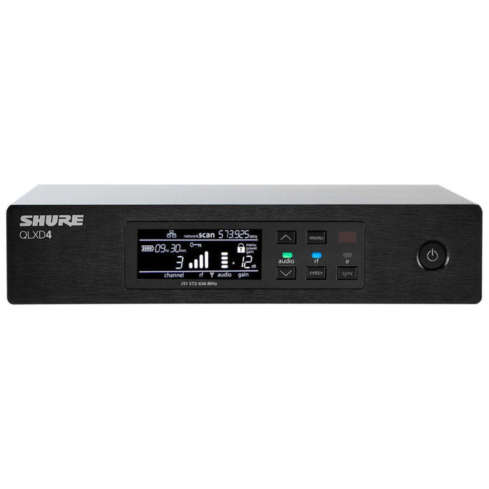 SHURE QLXD4J-JB ダイバーシティ受信機(QLX-D用/周波数帯域 B型)