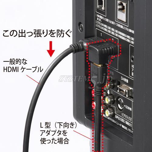 SANWA SUPPLY AD-HD05LU HDMIアダプタ　L型(上)